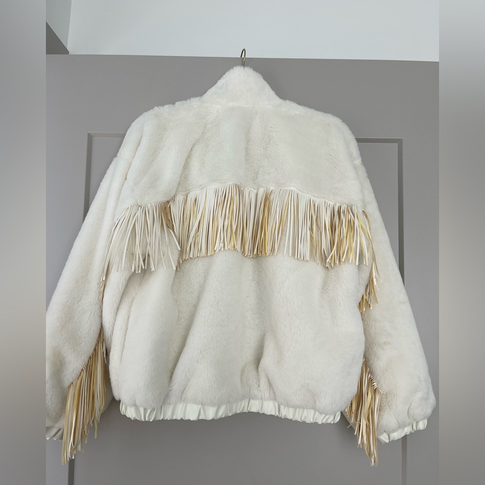12th Tribe x The Salty Blonde Cooper Faux Fur Fringe Jacket